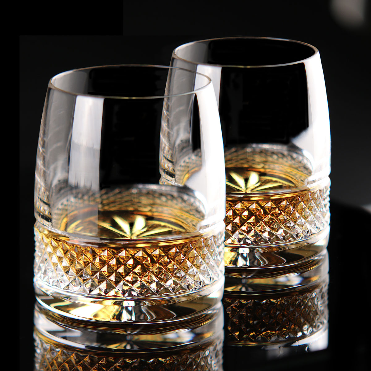 Cashs Ireland, Cooper Islay Single Malt Whiskey DOF Glass, Pair
